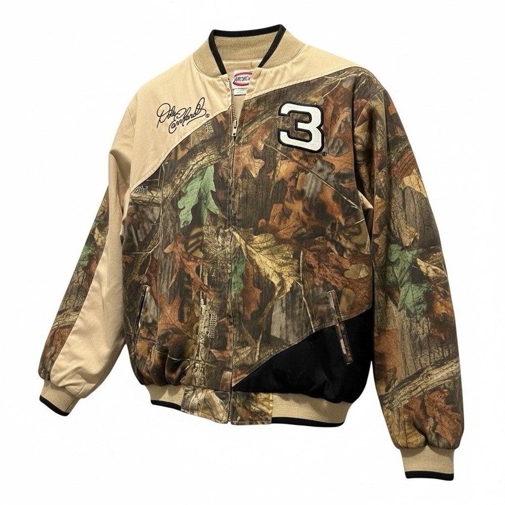 Vintage Rare DaleEarnhardt #3 Camo Bomber  Chase Authentic SizeXL Team Realtree‎